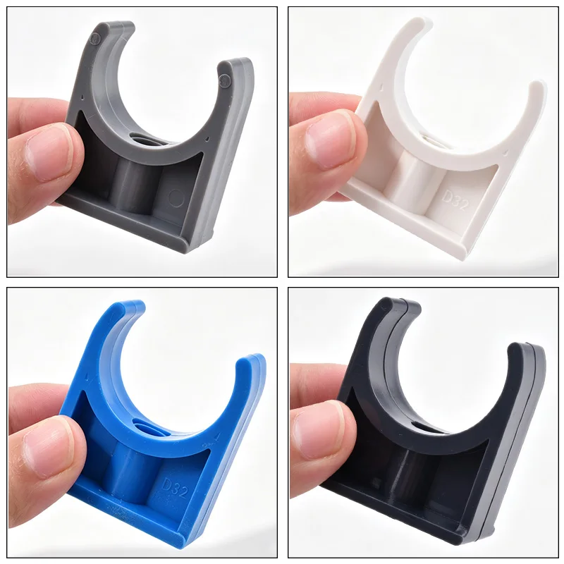 2~6pcs 20~110mm Blue/White/Grey/Dark Grey PVC Pipe Clamp Connector Pipe Fixing Joint Aquarium Fish Tank Adapter Fittings