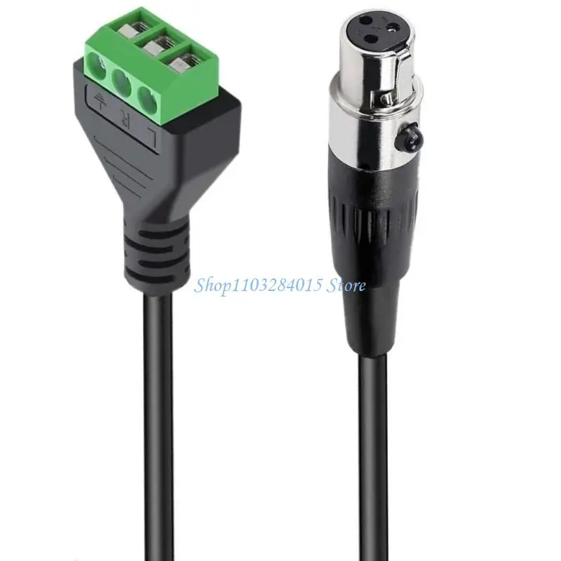 R6FF XLRs Female Male Connectors to 3Pin Terminals Adapter Cable for Home Theatre and Stage Lighting