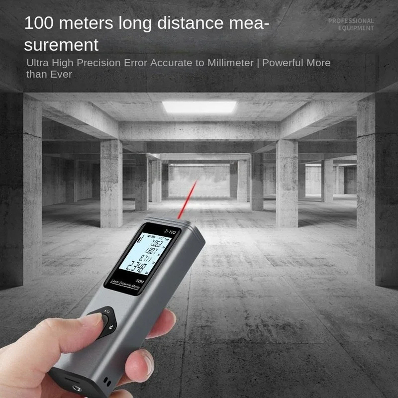 DT16 Digital Laser Rangefinder 100M Laser Distance Meter CAD Electronic Ruler Tape Measure Tool