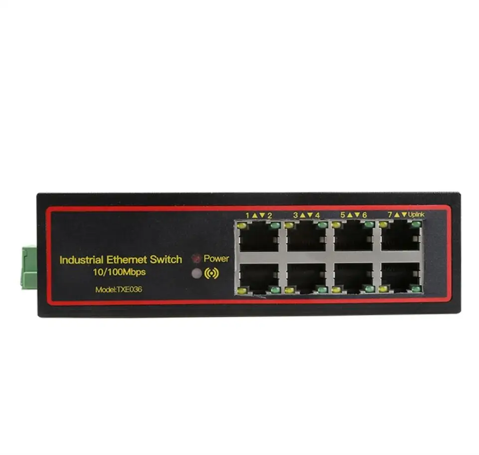 Imagem -02 - Cabo de Rede Ethernet Splitter Switch Controller Grau Industrial Din-rail 5-port 8port 100m