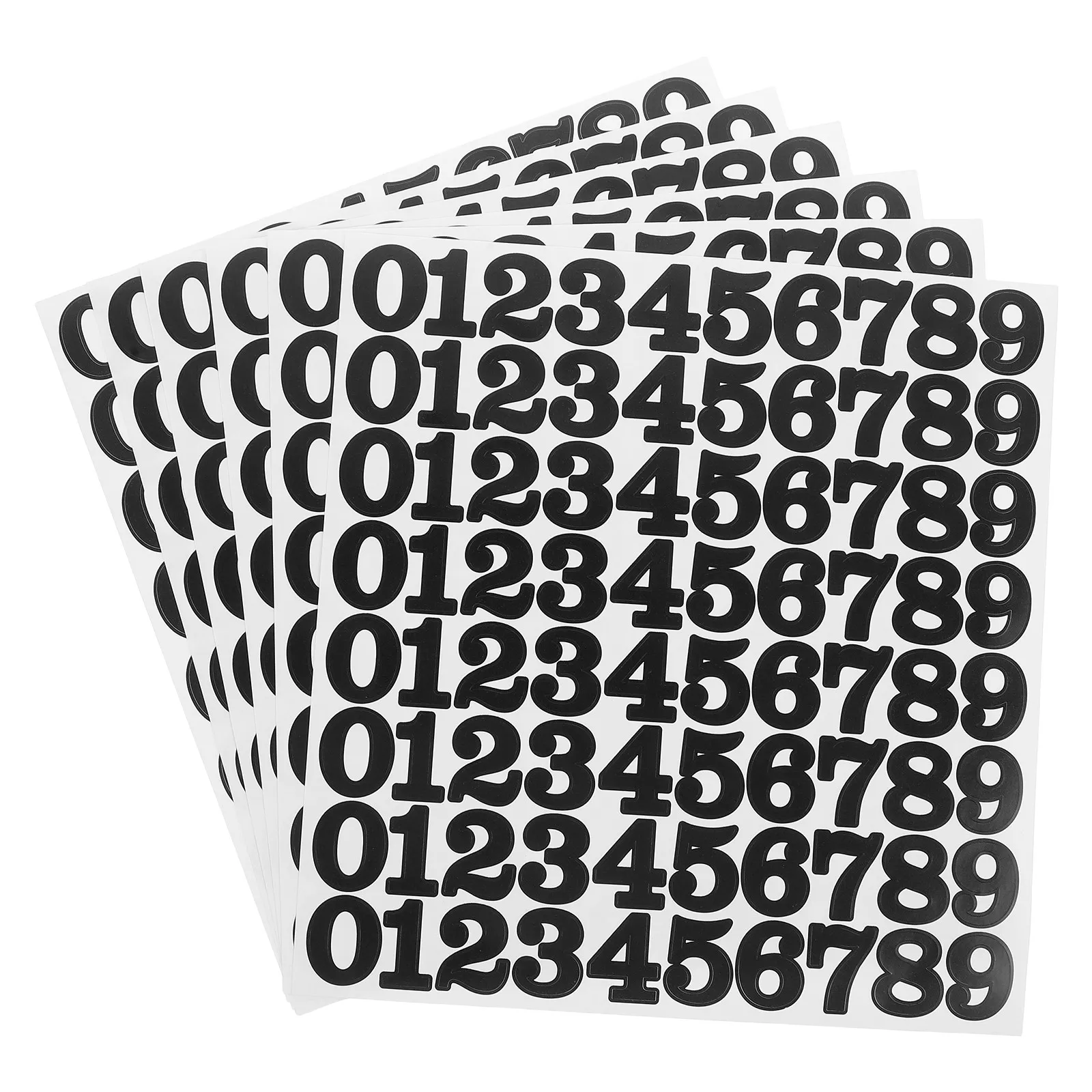 

6 Sheets Waterproof Number Decals Vinyl Sports Stickers for Football Hockey Baseball Softball Easy Apply Removable