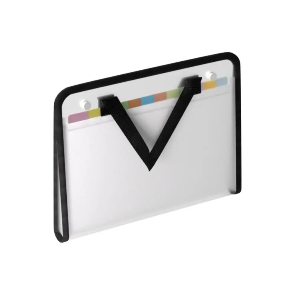 Portable 13-Layers Document Storage Bag Large Capacity Waterproof Hand-held Folder Transparent Document Pouch Office Use