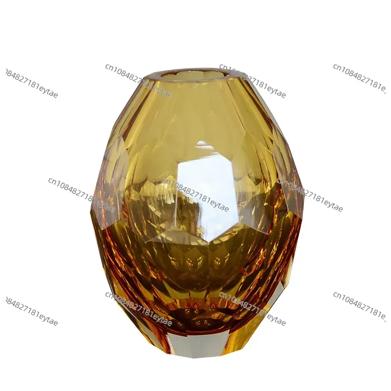 Multi Angular Thickened Glass Vase Hydroponic Vessels Flower Arrangements Living Room Artificial Crystal Decorative Crafts Vase