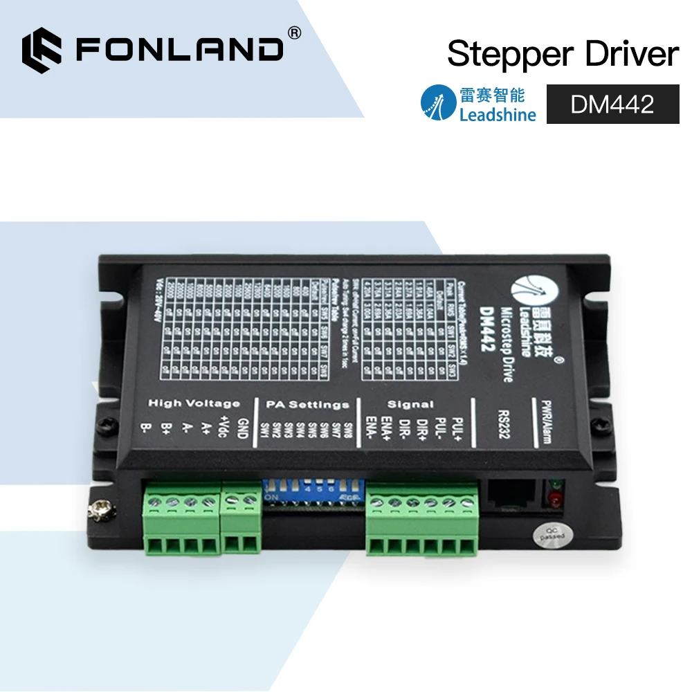Leadshine DM442 2 Phase Stepper Motor Driver 1.0-4.2A 20-40V Microstep Driver for Nema17/23 CNC Laser Engraving Cutting Machine