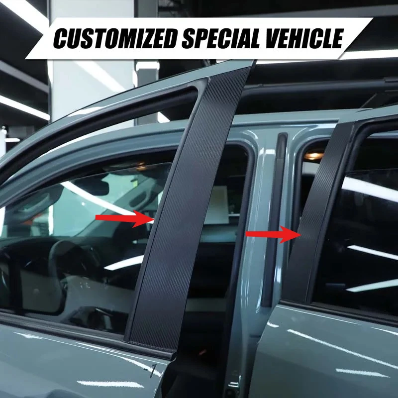 For Toyota Tacoma Toyota Sequoia 2007-2021 Carbon Fiber Sticker Window Door Column BC Pillar Post Cover Modification Accessories