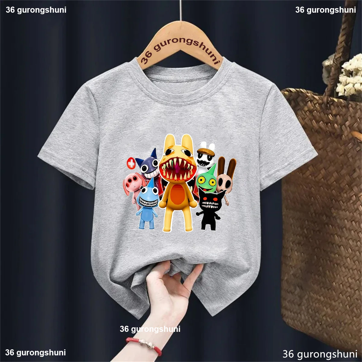 2026 Hot Popular Game Animal Hospital Yellow Monster Printed T‑Shirt, for Boys/Girls Summer Casual Short Sleeve Tshirt Tops