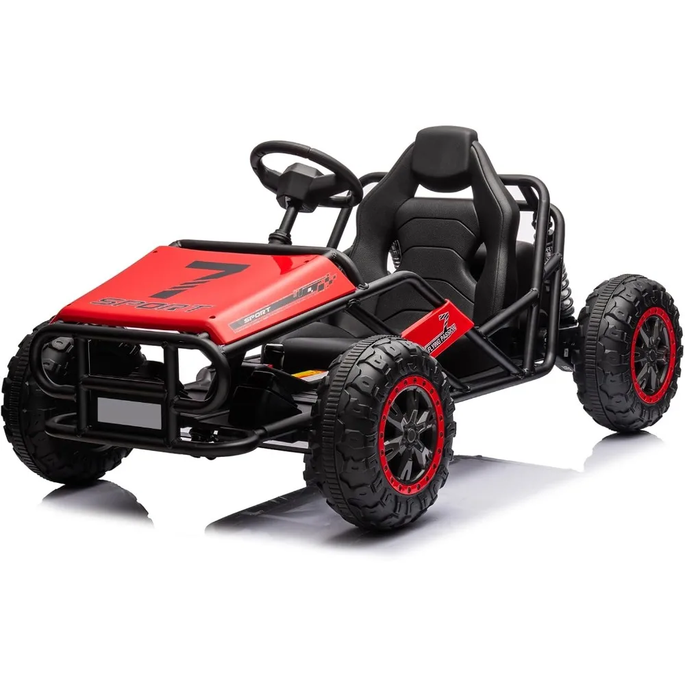 

Детский игрушечный автомобиль, электрический автомобиль с 4 колесами из ЭВА для детей, переключатель высокой/низкой скорости, лепесток газа, максимальная нагрузка фунтов (красный)