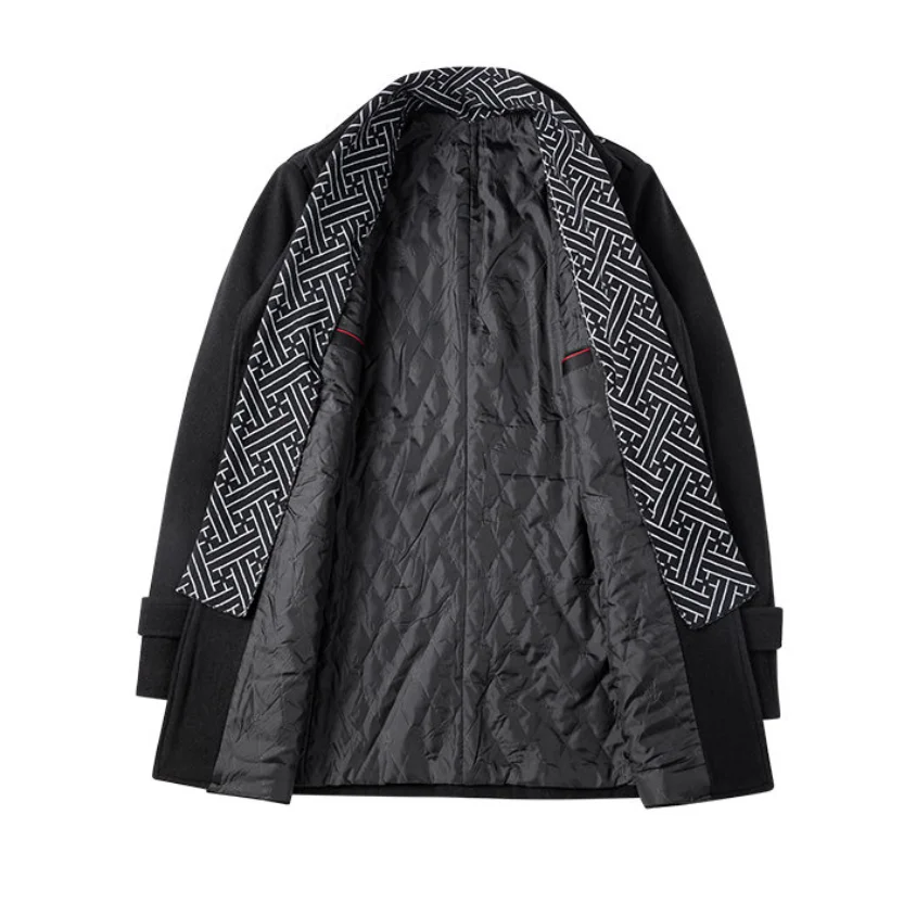 خريف شتاء جديد جودة عالية الرجال الموضة تنوعا العصرية معطف الصوف الذكور عادية