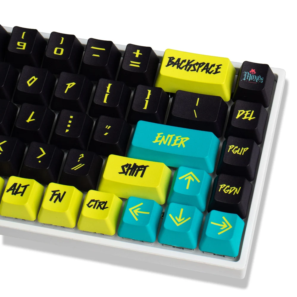 122 chaves cyberpunk pbt keycaps personalize oem perfil keycaps para teclado mecânico teclado sublimação keycap