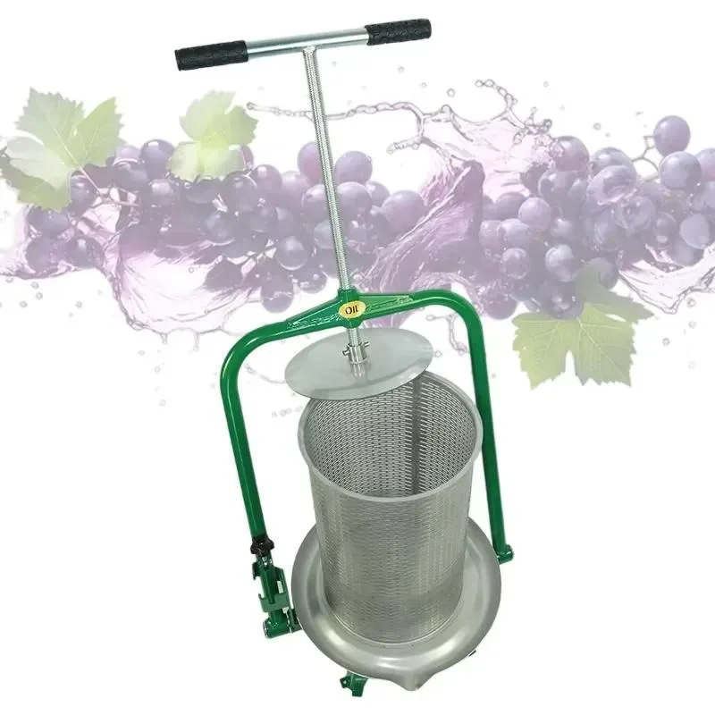 14L Manual Fruit Wine Press Kitchen Household Juicer for Cider Apple Grape Tincture