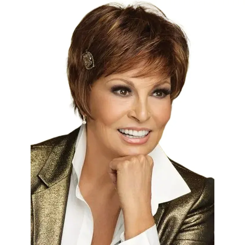 

Женский модный коричневый короткий прямой синтетический парик