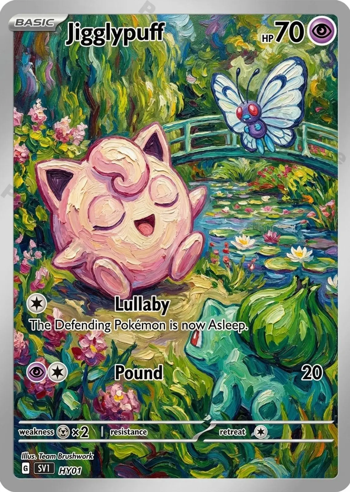 Pokemon Cards PTCG Oil Painting Style Custom Jigglypuff Sylveon Lilligant Roserade Cherrim Collection Cards Set Pokemon Gift