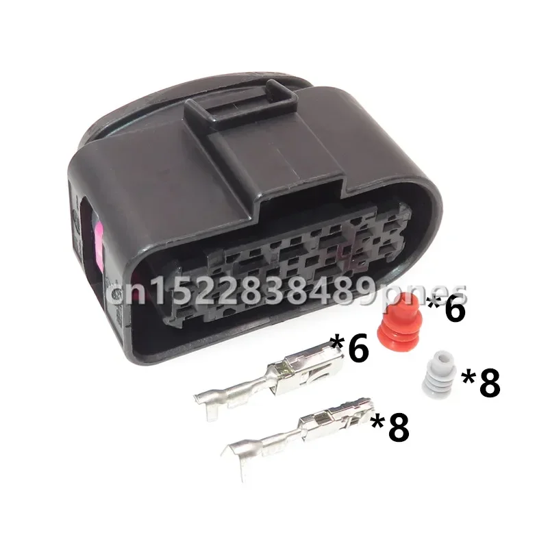 14 Pole 3C0 973 737 Automotive LED Light Lamp Wiring Harness Plug 3C0973737 Waterproof Socket 6189-7103 For VW Audi