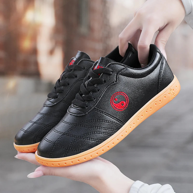 

Chen Jiahan Collar Martial Arts Tai Chi Shoes Summer Breathable Tbottomon Bottom Men's and Women's Tai Chi Practice Shoes Genuine Leather Thickeneded Martial Arts Shoes