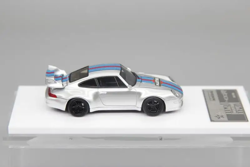 1:64 samochód sportowy GW model samochodu 911 Martini 993 Gunther nadaje się do miniaturowych modeli Porsche z żywicy, ozdób dla dorosłych, zabawek dla chłopców