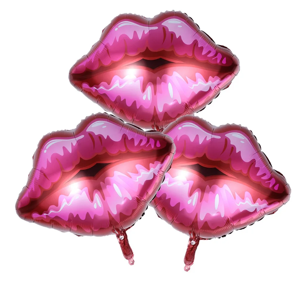 

4Pcs Red Lip Balloon Big Lips Shaped Decor Wedding Party Decorations Valentine Engagement Photoshoot Props Aluminum Film