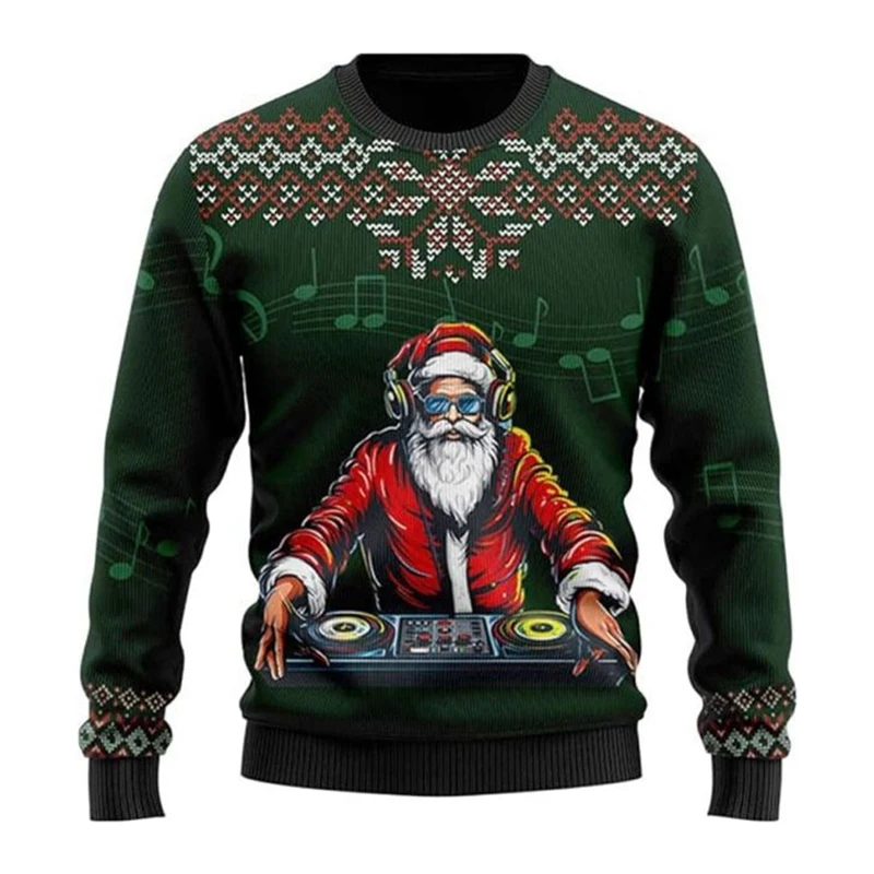 Fashion Santa Claus Theme Ugly Sweater Men Women 3D Printed Personality Pullover Top Christmas Unique Gift 2025 New Sweatshirt