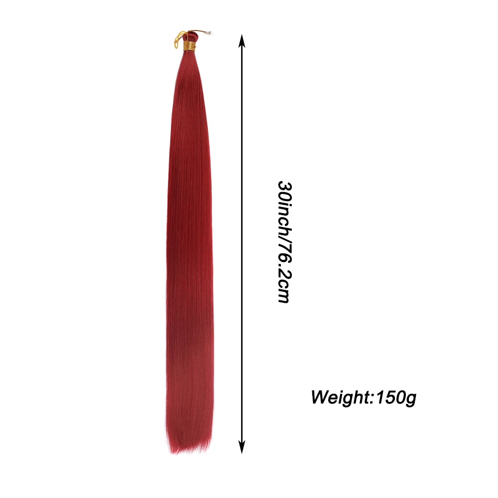 حزم شعر صناعية مستقيمة على شكل حصان للنساء، ضفائر كروشيه، تجديل الشعر، وصلات شعر كروشيه