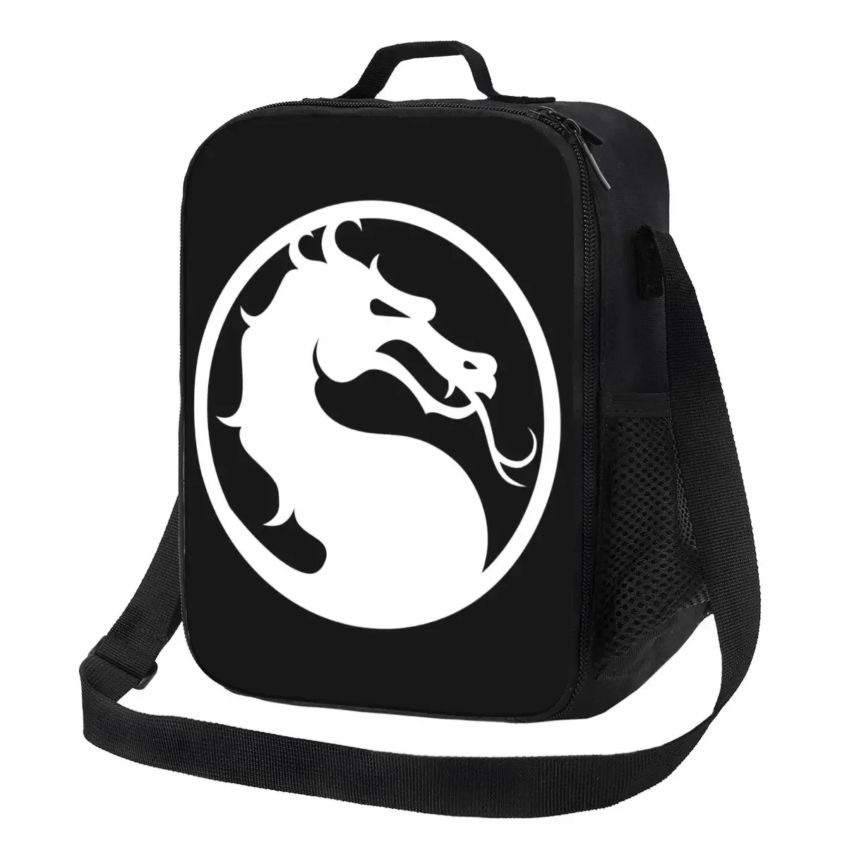 Mortal Kombat Logo Thermisch Geïsoleerde Lunchtas Vechtspel Sub Nul Schorpioen Draagbare Container Voor Kantoor Outdoor Box