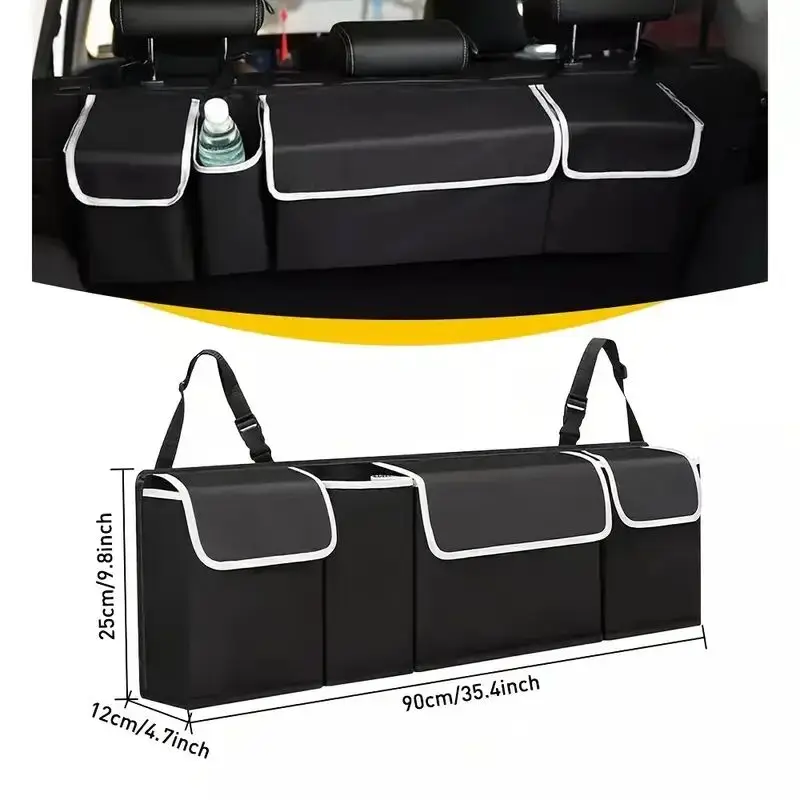 Versatile Oxford Cloth Car Trunk Storage Bag Rear Seat Back Hanging Vehicle Organizer Box for SUV Car