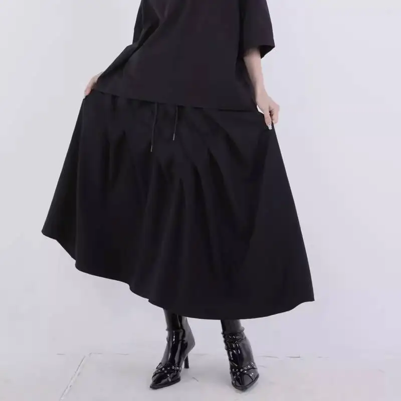 

Весенне-летние женские повседневные брюки в японском стиле, юбка средней длины, плиссированная пышная юбка
