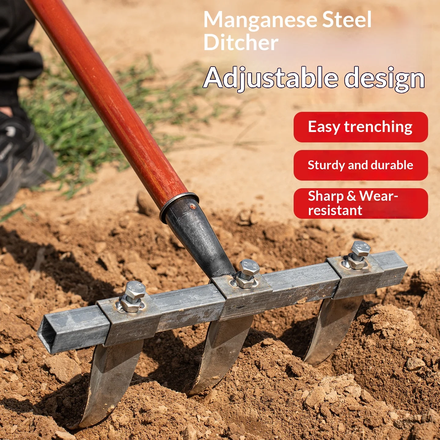 Garlic Planting Tool - Furrow Opening Vegetable Seeding Special Agricultural Use Harrow for Garlic Rows