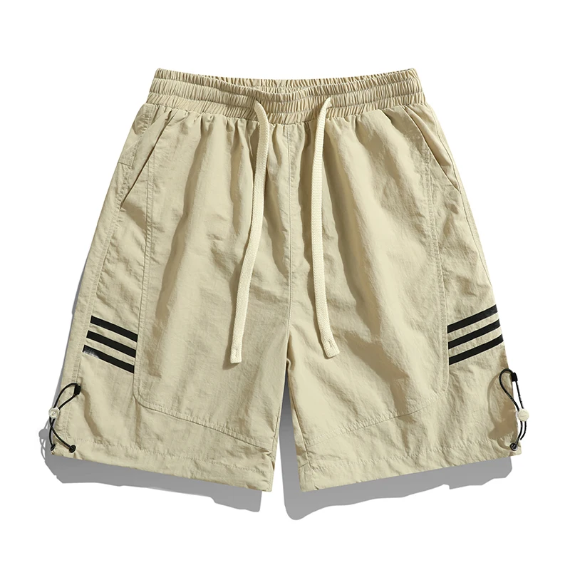 Summer Men Casual Shorts Striped 2023  Sportswear  Sweatpants Jogger Male Qicky Dry Boardshorts