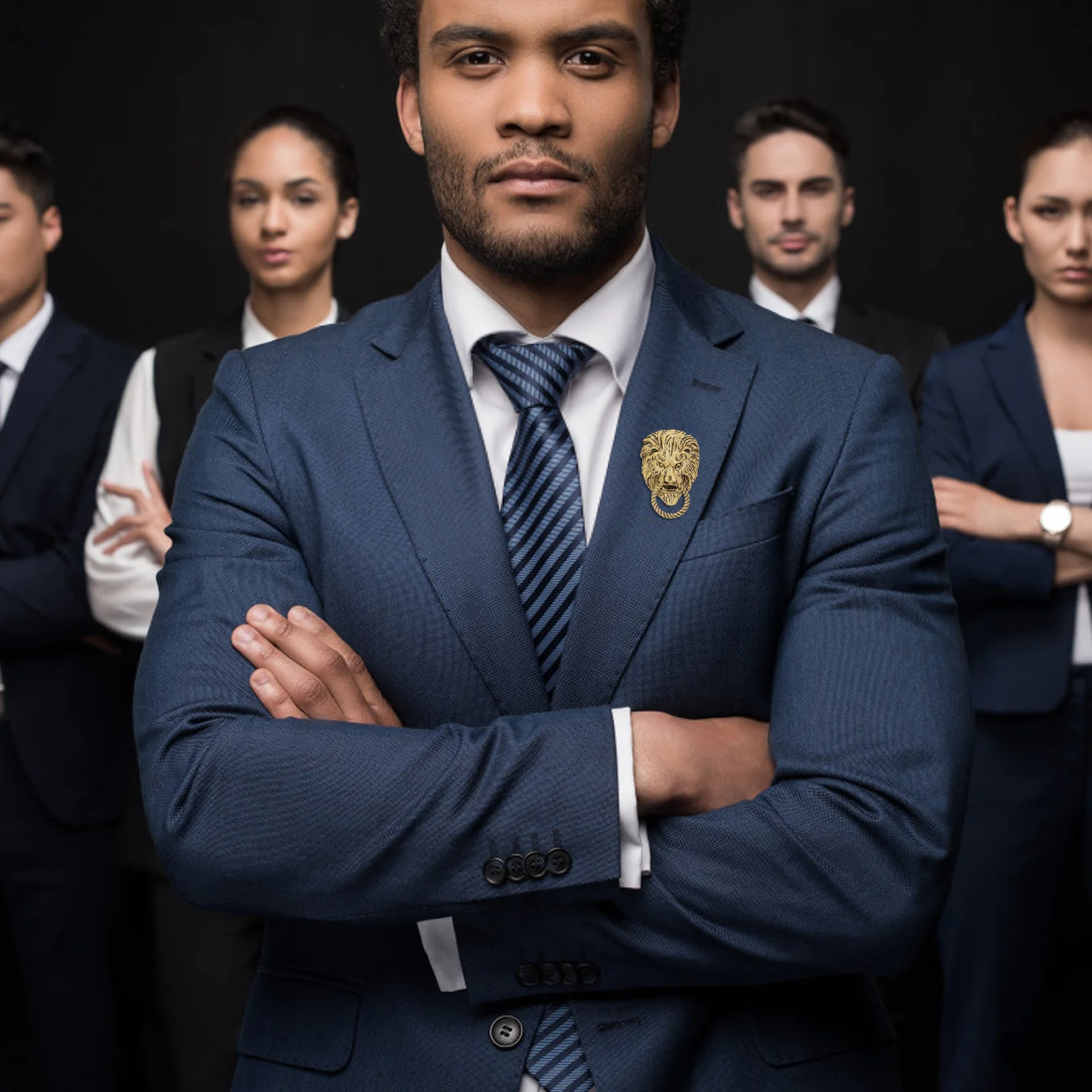 Vintage Lion Brooch Pin For Men Stylish Clothing Accessory Lapel Suit Decor Animal Brooch Pins Fashion Gift