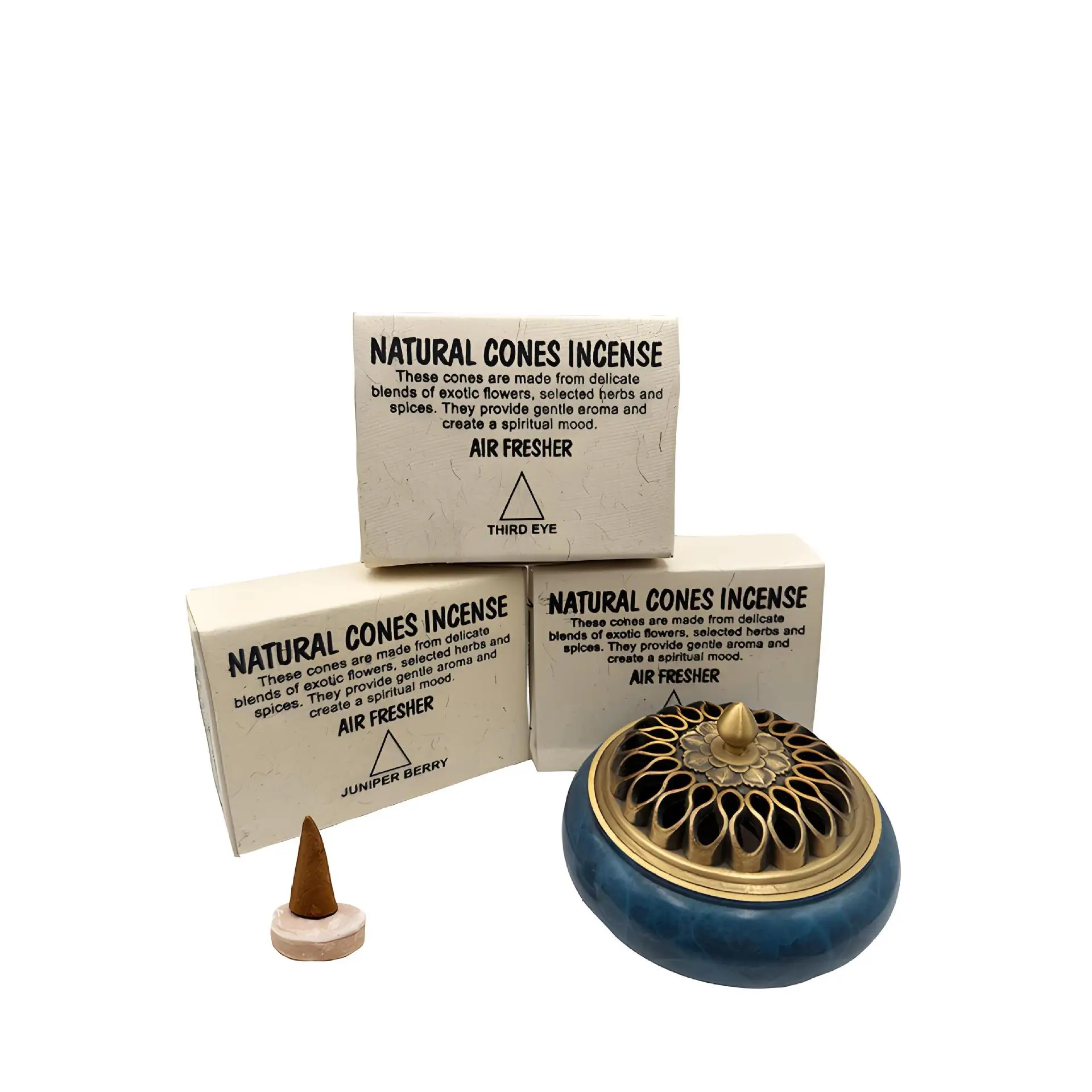 Genuine Indian lotus natural handmade tower incense cone incense grains Nepalese incense set of 6 boxes