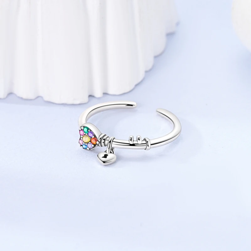 Women's 925 Silver Heart Shape Ring, Romantic Gift