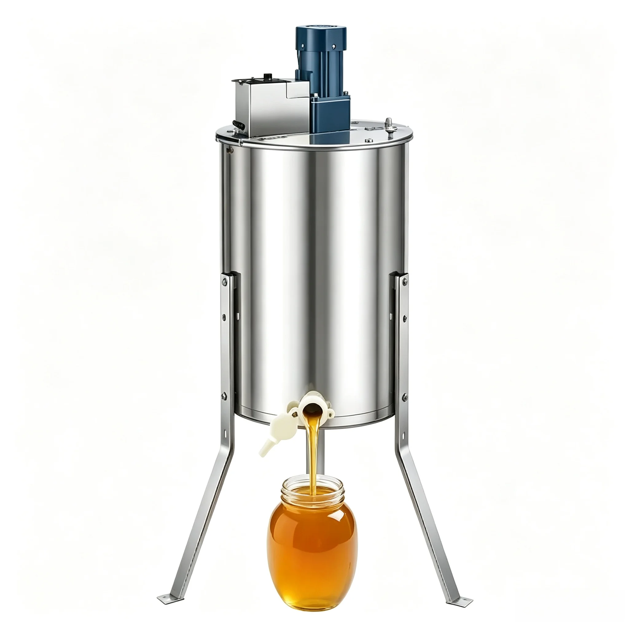 Stainless Steel Electric Honey Extractor, 3/4 Frame Honey Spinner Bucket, Thickened Honey Separator Beekeeping Tool