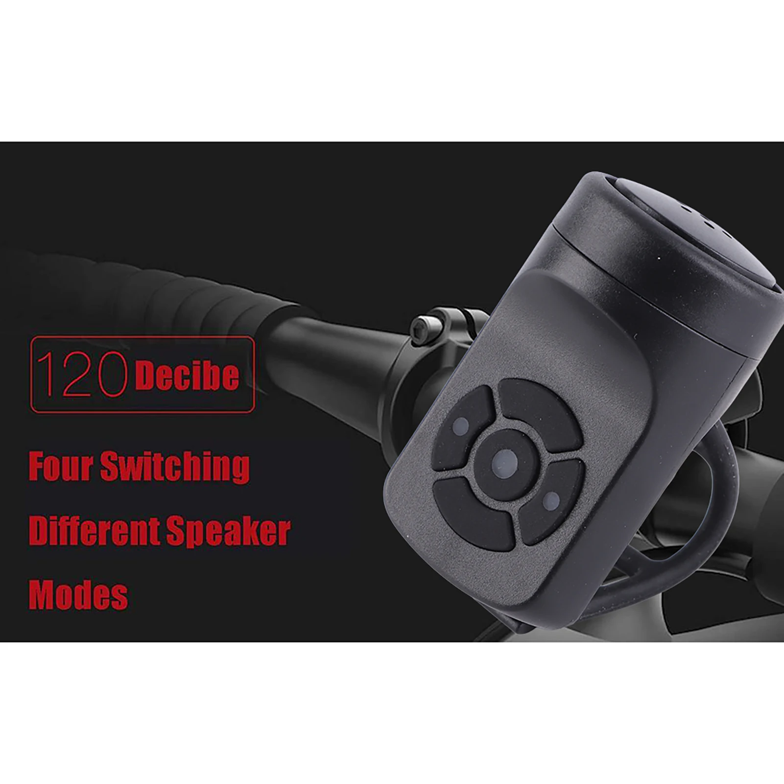 

ZK40 Universal Bicycle Bell with USB Rechargeable Horn and Alarm
