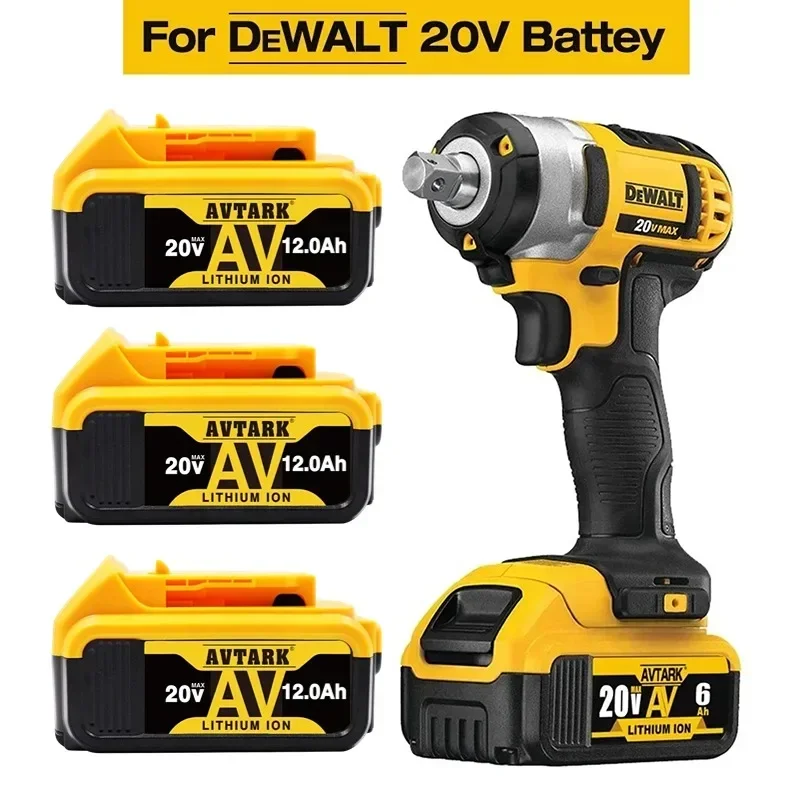 For dewalt 20V 12.0Ah Rechargeable battery for Dewalt Cordless screwdriver drill Screw gun wrench impact batteries DCB200 DCD790