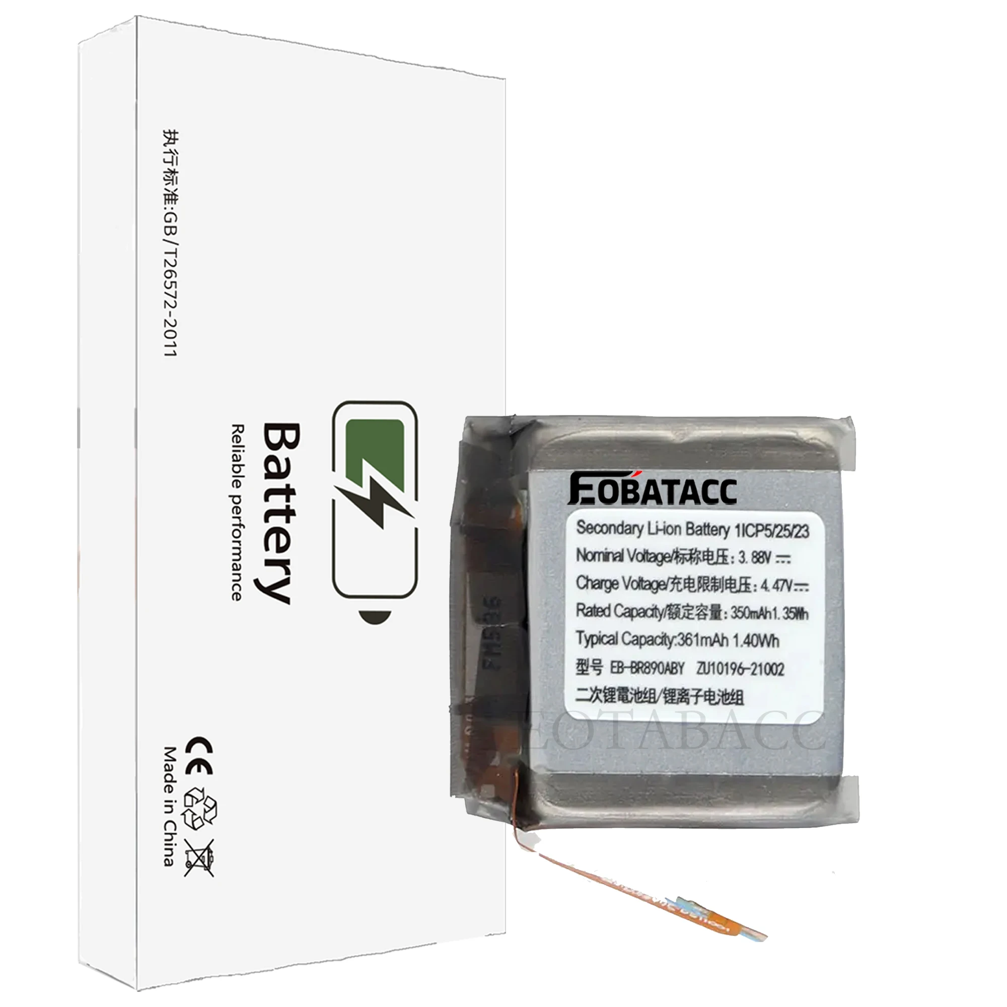 Battery EB-BR880ABY For Galaxy Watch 4 40mm/42mm R860 R860 R865U EB-BR890ABY For Galaxy Watch 4 44mm/46mm R870 SM-R875U + Tools