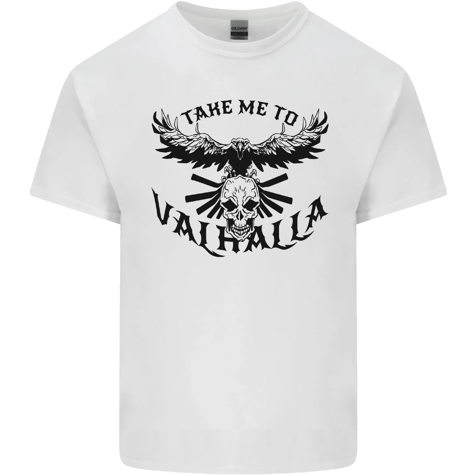 

Мужская хлопковая футболка с черепом Take Me To Valhalla