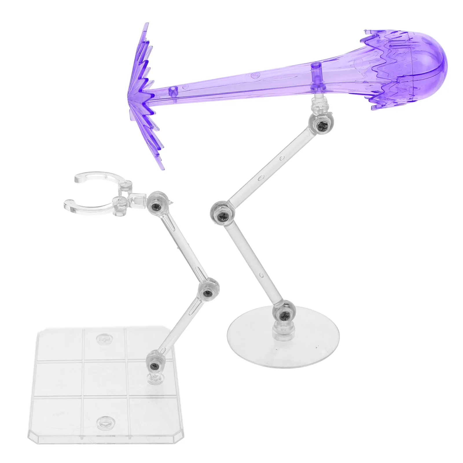

2Pcs Action Figure Stand Adjustable Plastic Display Holder Multi Angle Stable Support Base for Collectibles Dynamic Poses