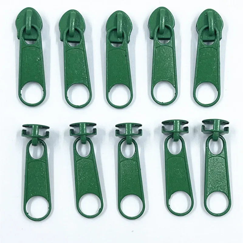 5# Nylon Zipper Puller Sofa Mattress Tent Luggage Long Board No Lock Slider 50Pcs