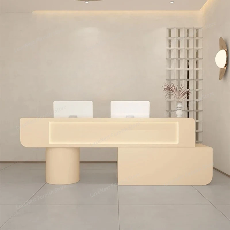 Designer Modern Reception Desk Computer Desk Wall Table Office Customer Center Salon Hallway European Tisch Postmodern Furniture