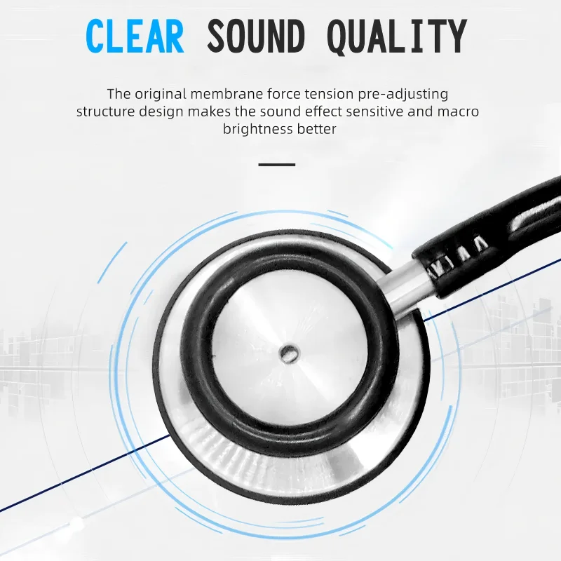 JUSTLANG سماعة الطبيب الطبية المهنية الطبيب المزدوج رئيس منظار الصوت القلب الرئة معدات أمراض القلب طالب ممرضة #4