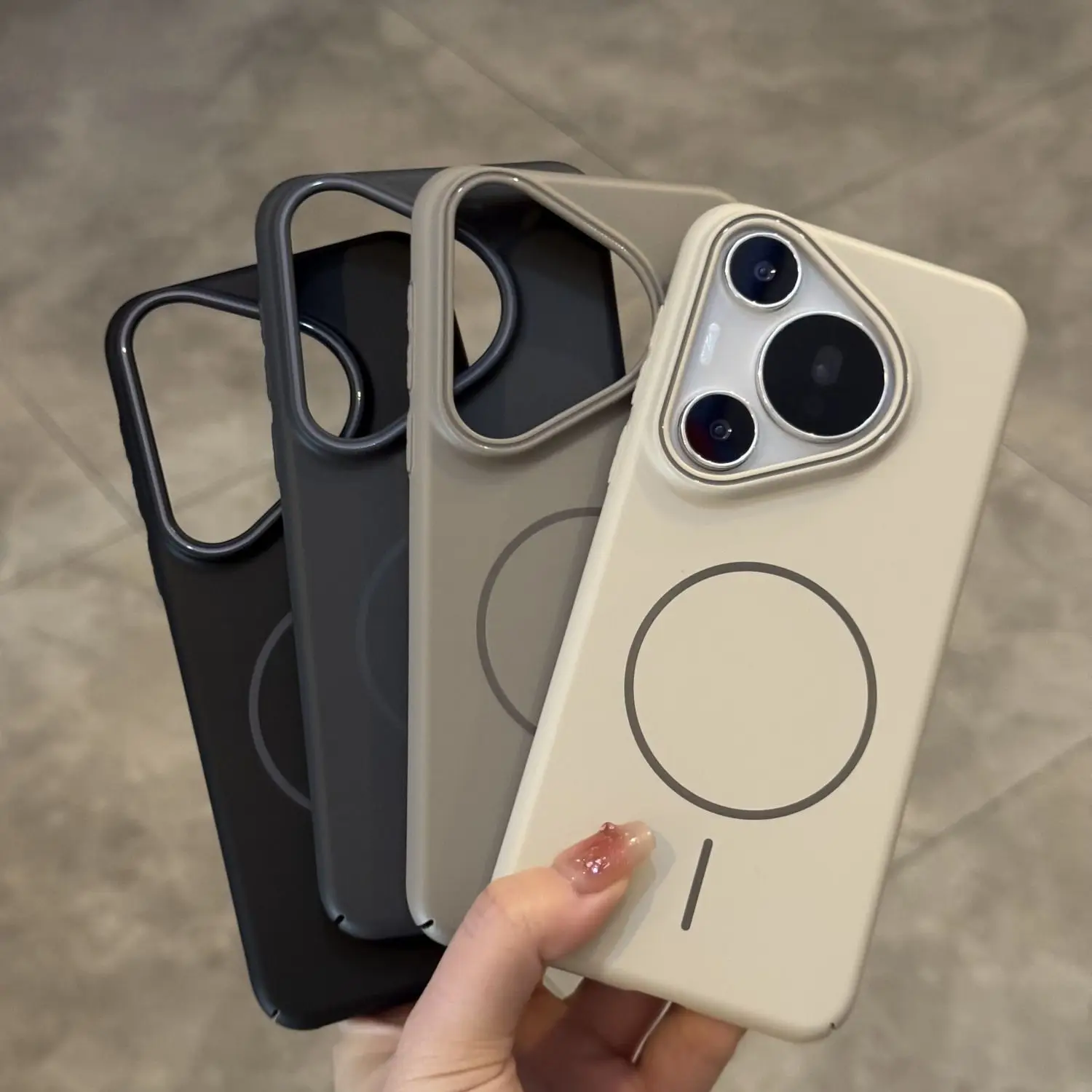 حافظة لهاتف هواوي بورا 70 الترا 70 برو جديدة رفيعة للغاية من الرمال الناعمة المغناطيسية غير اللامعة غطاء الكمبيوتر لهاتف هواوي بورا P70 برو شحن لاسلكي #1