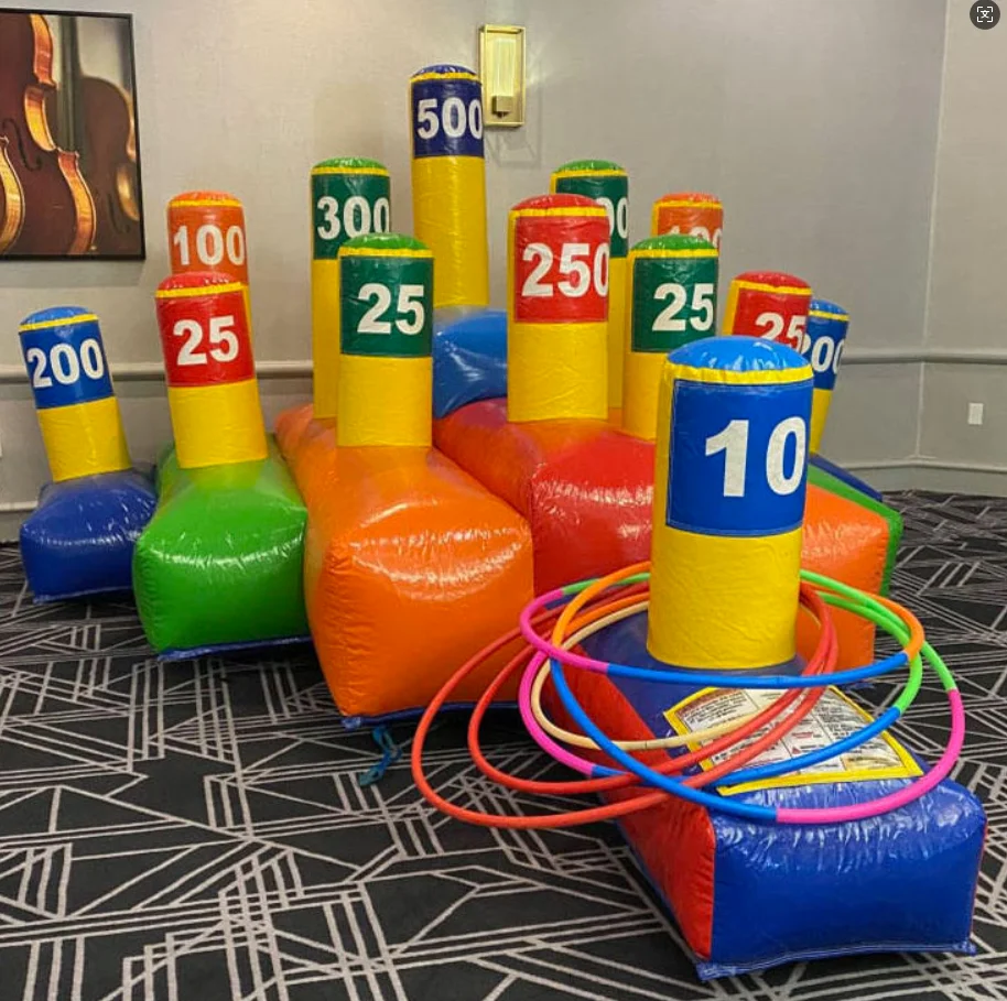 

Коммерческая игровая игра Hoola из ПВХ для использования на открытом воздухе, надувная игра с кольцом, надувные карнавальные игры для детей