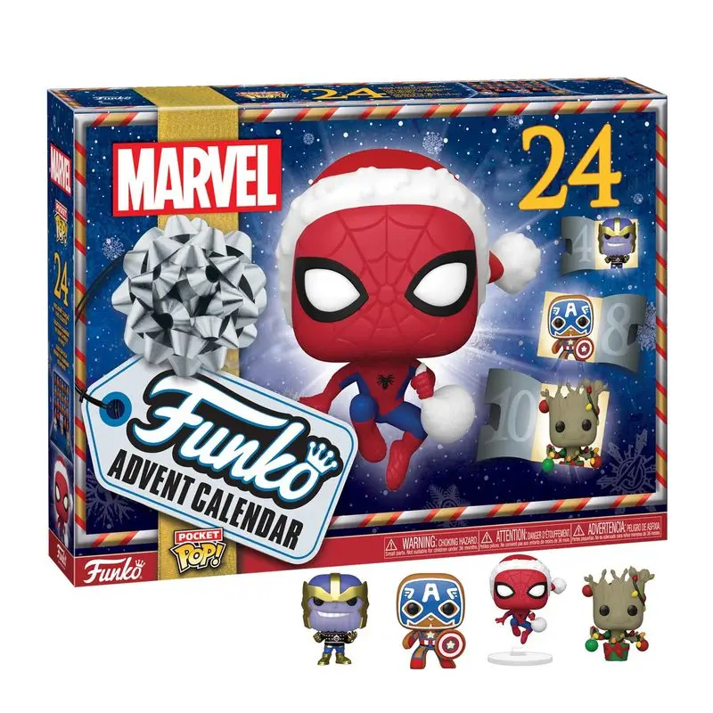 

24pcs 2024 New Anime Marvel Christmas Advent Calendar Marvel Holiday 24 Day Reward Countdown Mystery Box Cute Toy Kid Xmas Gift