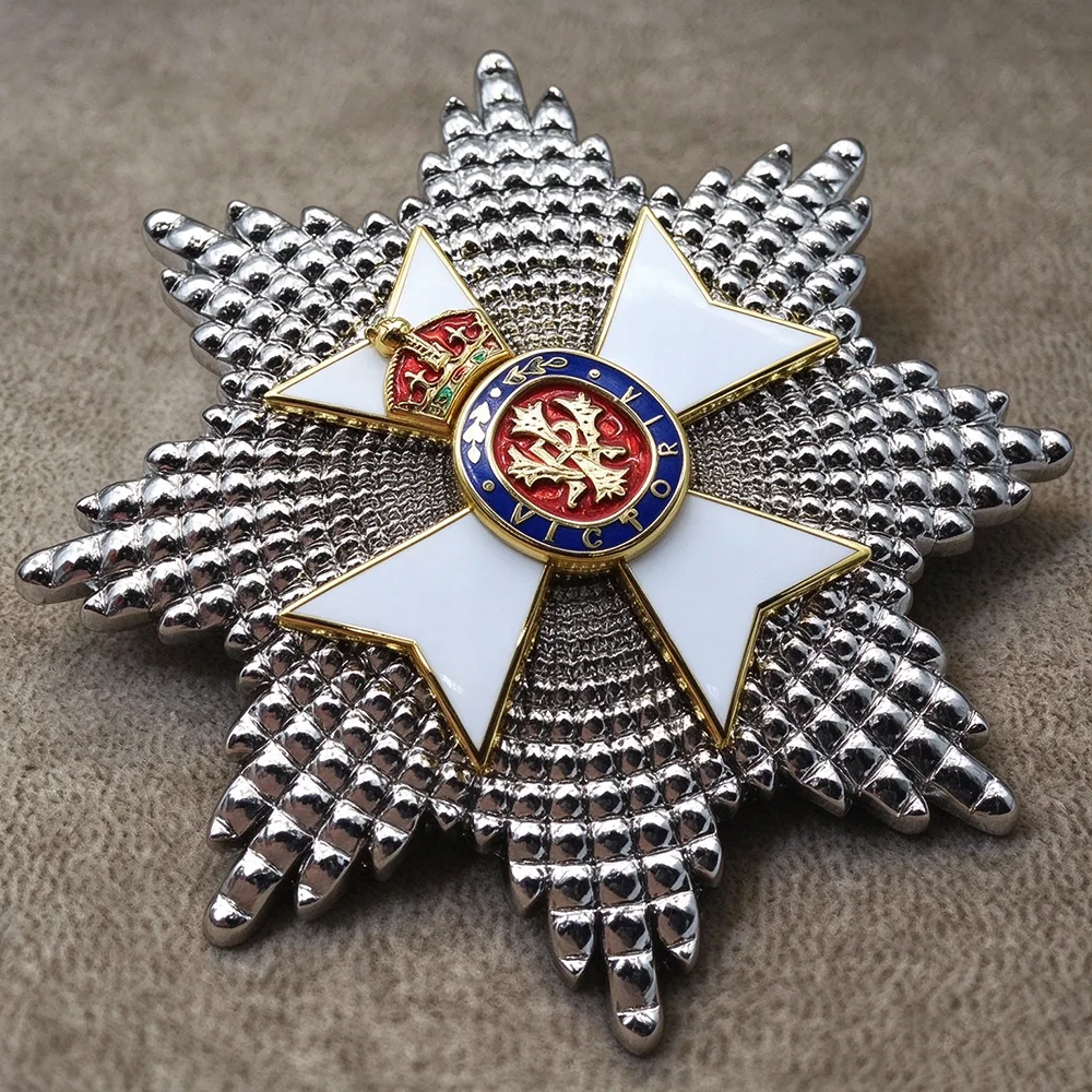 Victoria Star Medal England Grand Cross Breast Star Pin Style Medal Collection Decoration Craft Gift for Men and Women