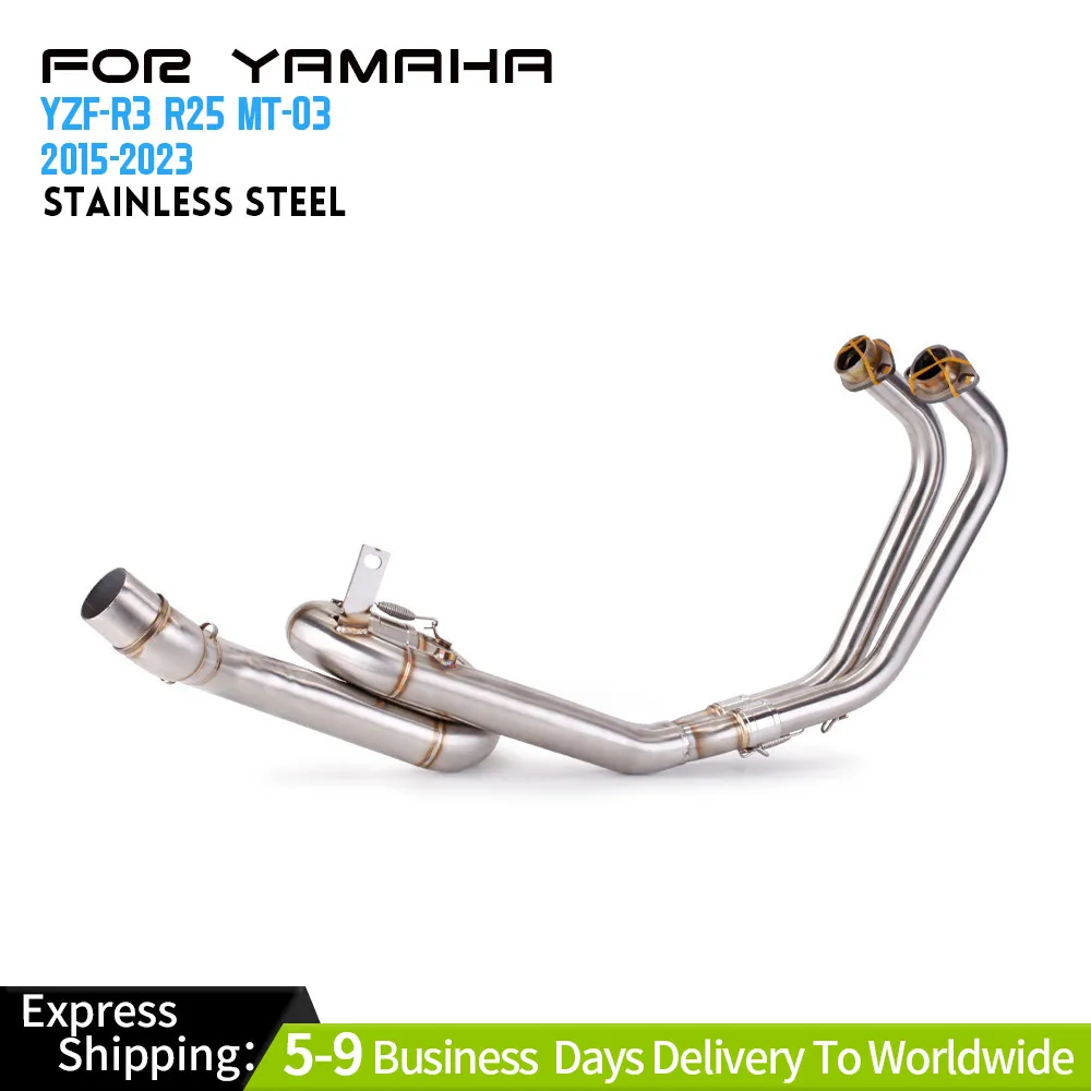 

Full Exhaust System pipe Middle pipe slip on for YZF MT03 R25 R3 Without Exhaust Exhausts Pipes