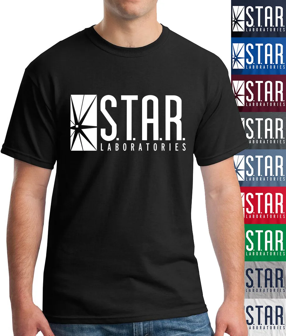 Star Labs T-Shirt Laboratories Comic Book Classic Hero Cartoon Gotham TV Cult