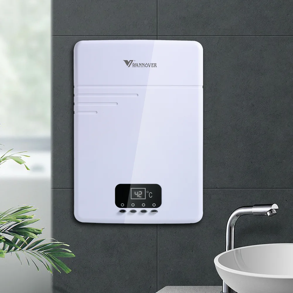 Hannover 220v 5300W Under Sink Small Tankless Electric Water Heater for Hand Washing and Bathroom Shower