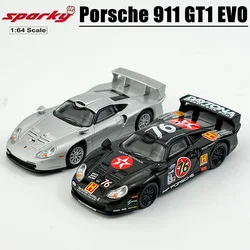 Sparky 1/64 Porsche 911 GT1 EVO Alloy Toy Motor Vehicle Diecast Metal Model