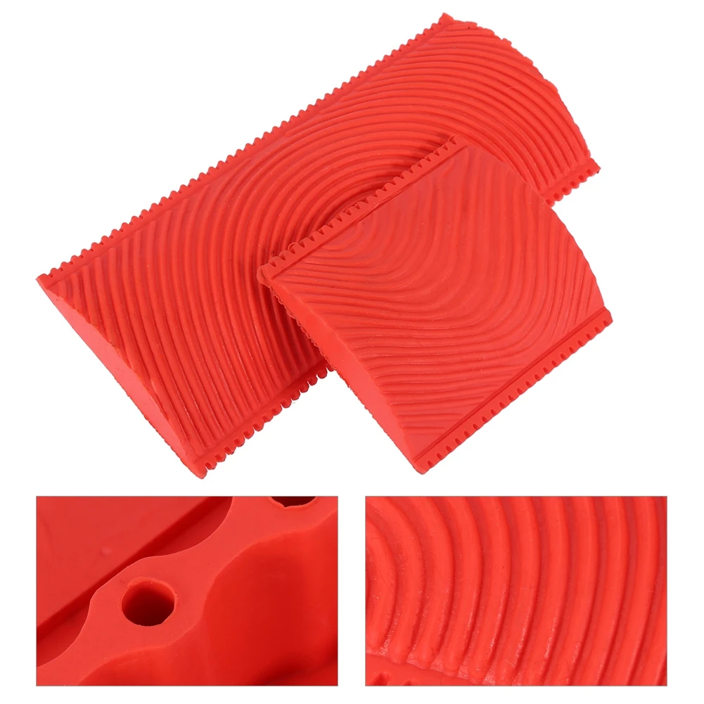 Wood Grain Effect Painting Tool 2Pcs/Set Rubber Wood Grain Effect Brush Painting Tools DIY Wall Decoration