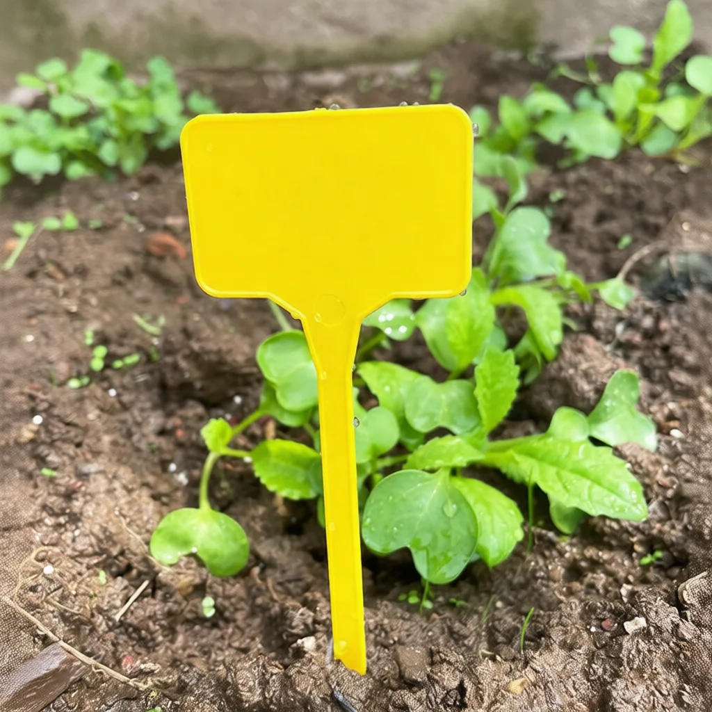 T Shape Nursery Plant Markers Thickened Plastic Garden Tags Waterproof Flower Identification Signs For Indoor Pots