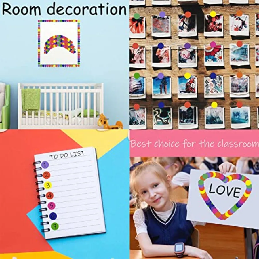 1400 PCS 1 Colored Dot Stickers Round Color Coding Labels Circle Dots Labels Stickers Polka Circle Dot Stickers Label Sticker f